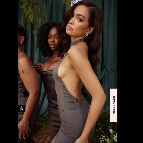 House of CB Juliette shadow halter gown - Picture 2 of 10